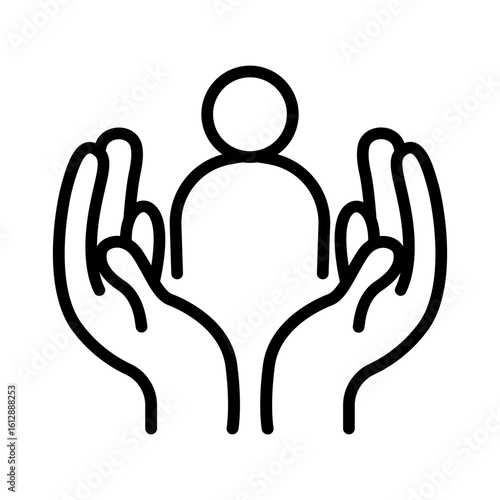 Compassion icon vector image. Can be used for Personality Traits.