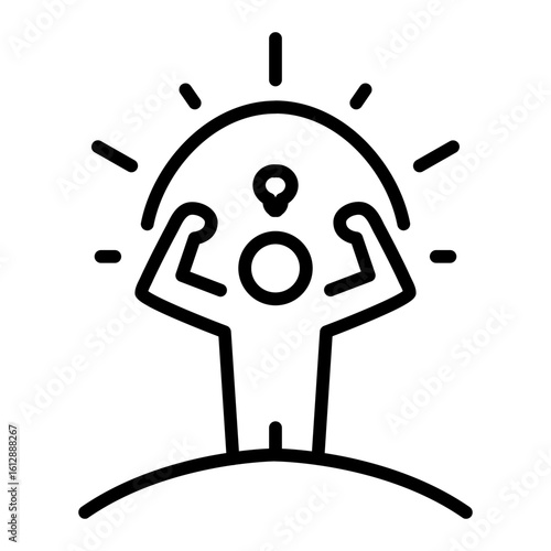 Perseverance icon vector image. Can be used for Personality Traits.