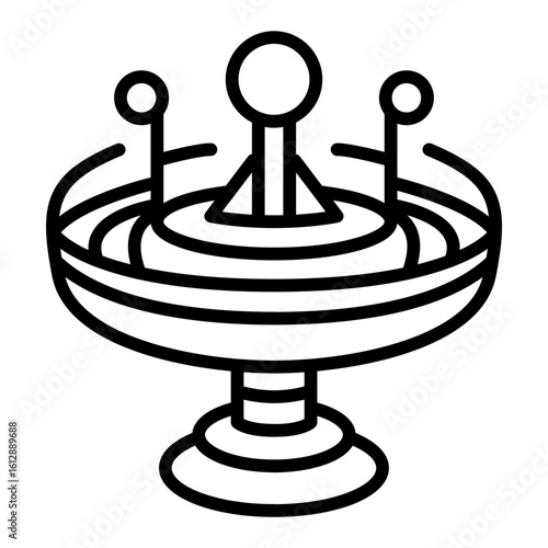 Spinning Ride icon vector image. Can be used for Amusement Park.