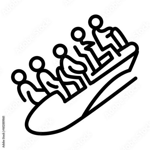Thrill Ride icon vector image. Can be used for Amusement Park.