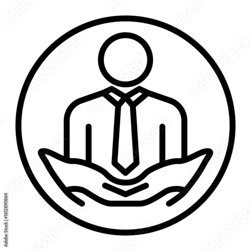 Respect icon vector image. Can be used for Leadership.