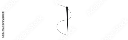 needle for sewing clothes line art icon for apps and websites