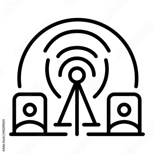 Network Coverage icon vector image. Can be used for Networking.