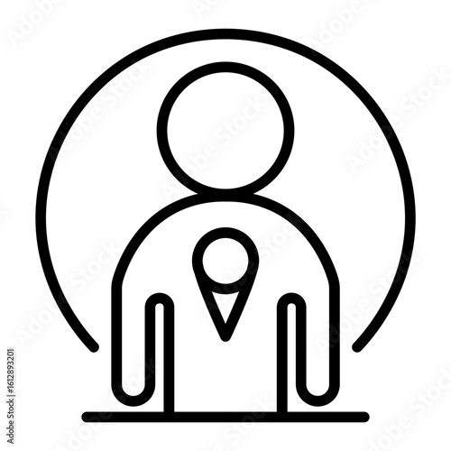 Find Us icon vector image. Can be used for Contact Us.