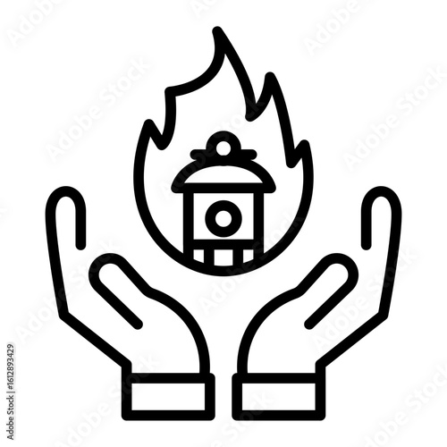 Fire Safety icon vector image. Can be used for Risk Management.