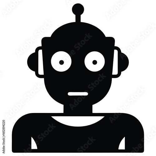 Wallpaper Mural Robot icon, chatbot vector, AI assistant silhouette, technology graphic, futuristic robot symbol, artificial intelligence illustration
 Torontodigital.ca