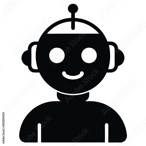 Wallpaper Mural Robot icon, chatbot vector, AI assistant silhouette, technology graphic, futuristic robot symbol, artificial intelligence illustration
 Torontodigital.ca