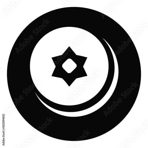 Wallpaper Mural Star badge icon, award vector, achievement symbol, recognition badge silhouette, star label graphic, prize emblem illustration
 Torontodigital.ca