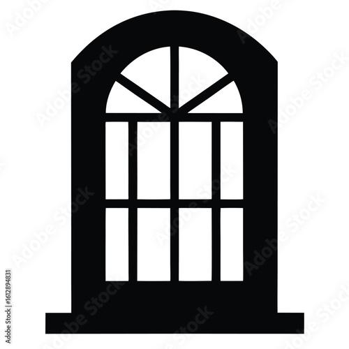 Wallpaper Mural Window icon, home architecture vector, window frame silhouette, house glass graphic, building design symbol, room window illustration
 Torontodigital.ca