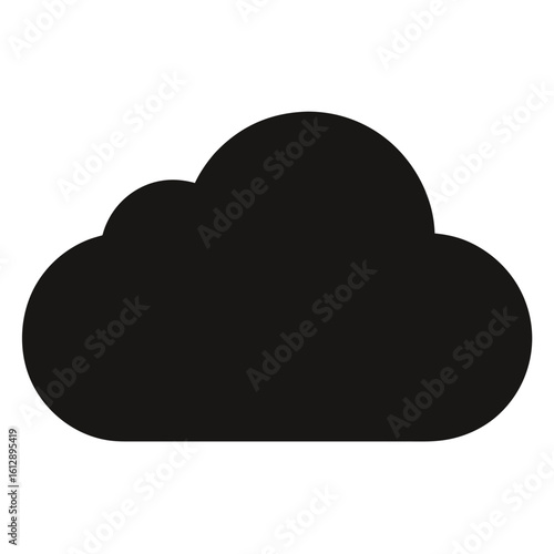 Wallpaper Mural Cloud icon, sky vector, weather silhouette, cloud graphic, atmospheric symbol, cloudy weather illustration
 Torontodigital.ca