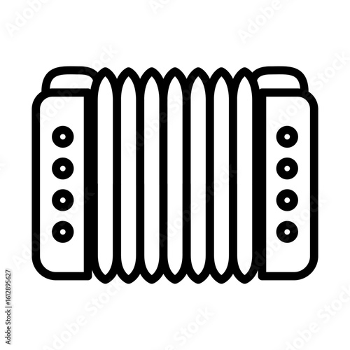Accordion icon vector image. Can be used for Festa Junina.