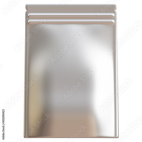 Blank Silver Zipper Pouch 