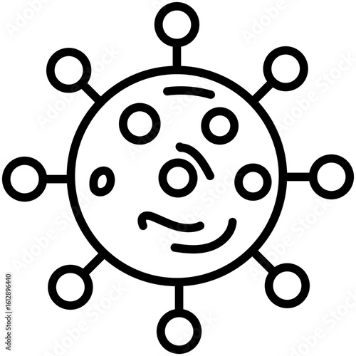 Virus Cell icon vector image. Can be used for Infectious Diseases.