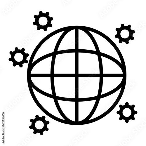 Contagious Globe icon vector image. Can be used for Infectious Diseases.