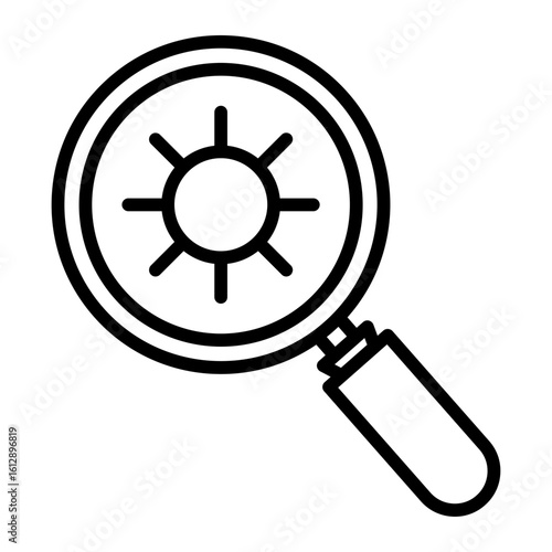 Microbe Magnifier icon vector image. Can be used for Infectious Diseases.