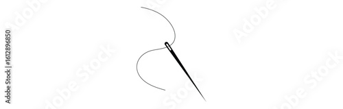 needle for sewing clothes line art icon for apps and websites