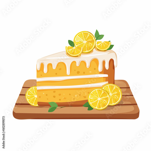 Zesty lemon cake with sugary glaze and citrus notes. Light, fresh, and perfect for a summer dessert menu.