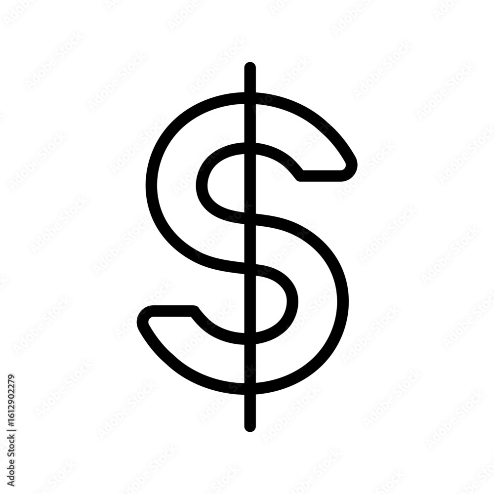 Obraz premium Dollar icon vector image. Can be used for Supermarket.