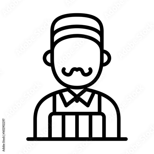 Shopkeeper icon vector image. Can be used for Supermarket.