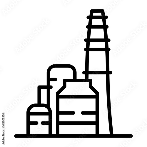 Refinery icon vector image. Can be used for Manufacturing.