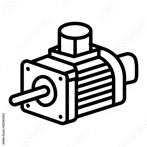 Stepper Motor icon vector image. Can be used for Manufacturing.