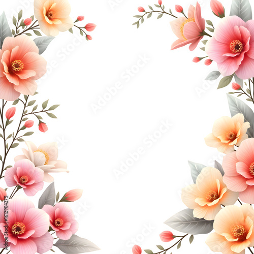 Artistic Frame for Picture and Greeting flower