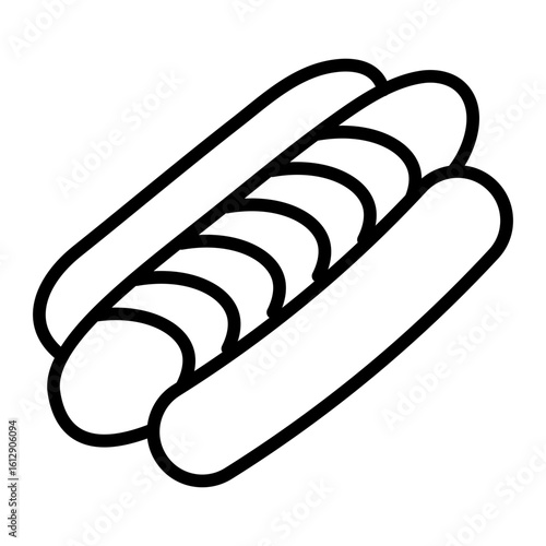 Hot Dog icon vector image. Can be used for Oktoberfest.
