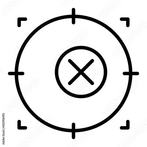Biometric Error icon vector image. Can be used for Biometrics.