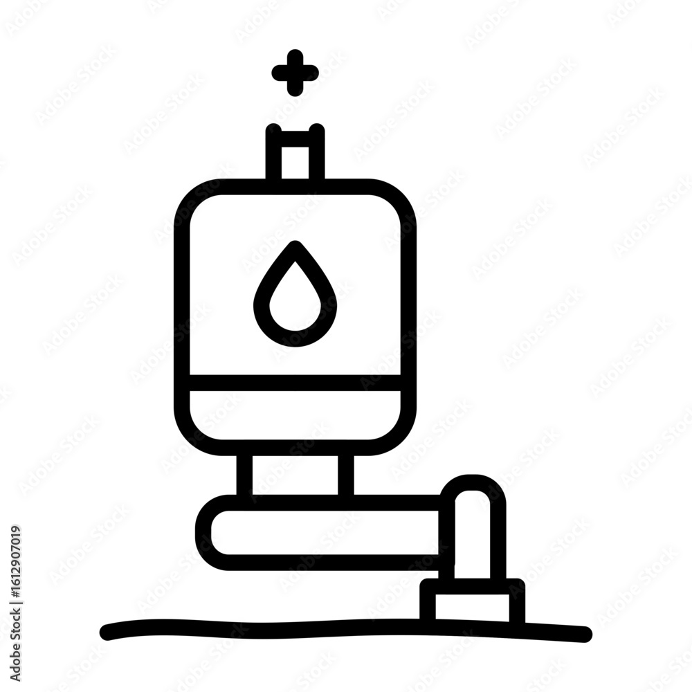 Obraz premium Smart Water Sensor icon vector image. Can be used for Biometrics.