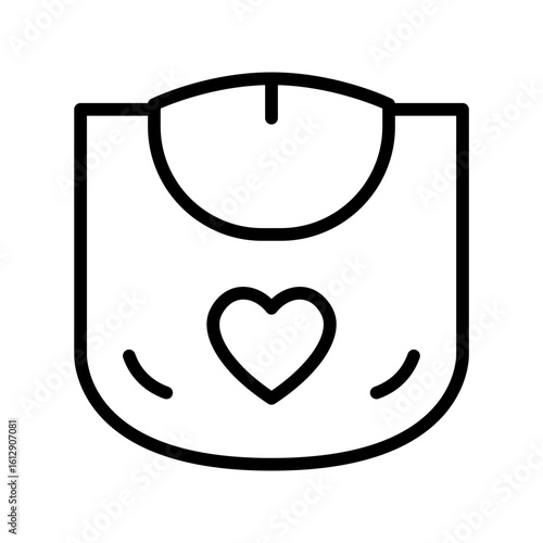 Baby Bib icon vector image. Can be used for Baby Shower.