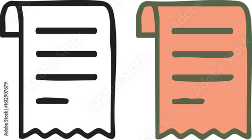 Simple HandDrawn Receipt Icons.