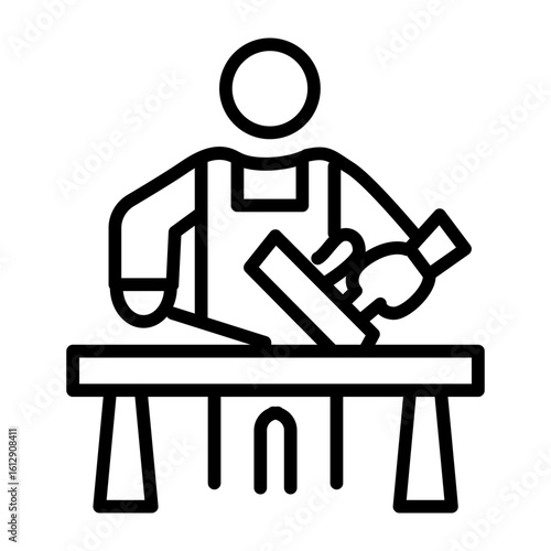 Carpenter icon vector image. Can be used for Diversity.