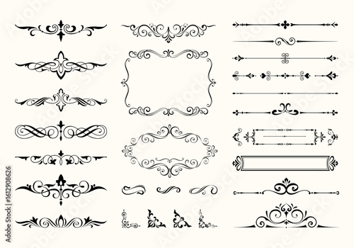 vintage decorative borders and frame elements