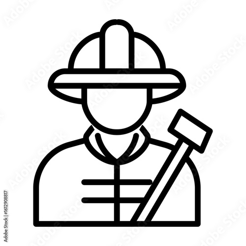 Firefighter icon vector image. Can be used for Diversity.