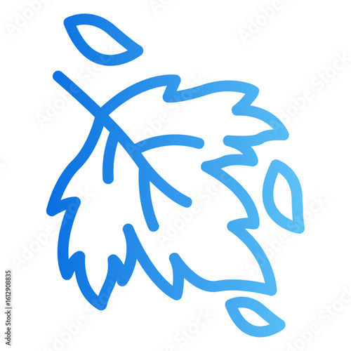 fallen leaf Gradient icon