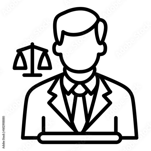 Lawyer icon vector image. Can be used for Diversity.