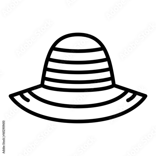 Sun Hat icon vector image. Can be used for Beach Resort.
