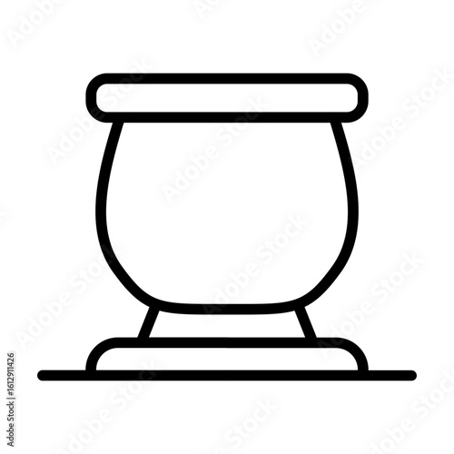 Crucible icon vector image. Can be used for Mettalurgy.
