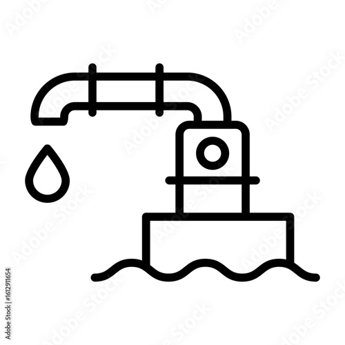 Hydrometallurgy icon vector image. Can be used for Mettalurgy.