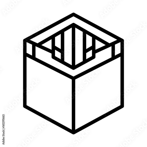 Moulding Box icon vector image. Can be used for Mettalurgy.