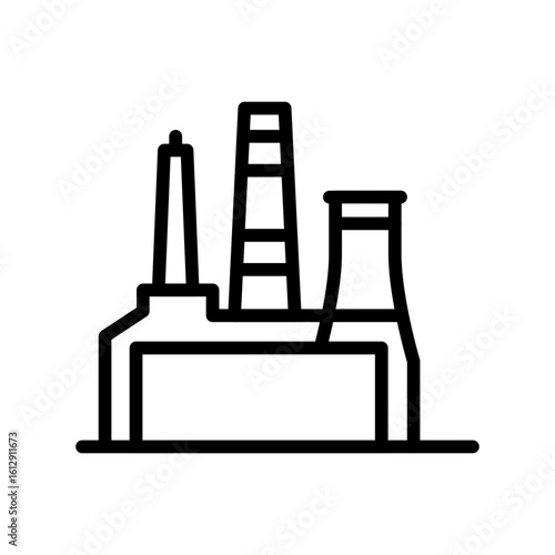 Metallurgical Plant icon vector image. Can be used for Mettalurgy.