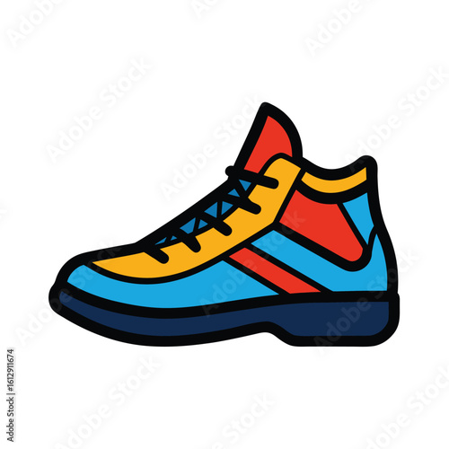 Cool Cartoon Style Basketball Shoes on White