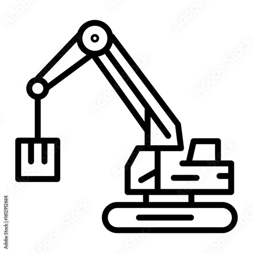 Demolition Crane icon vector image. Can be used for Construction Tools.