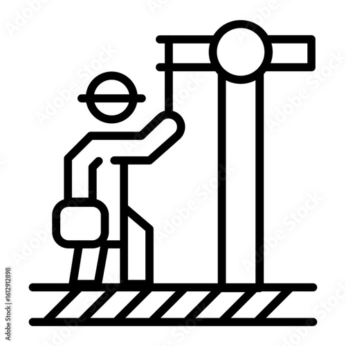 Steelyard icon vector image. Can be used for Construction Tools.