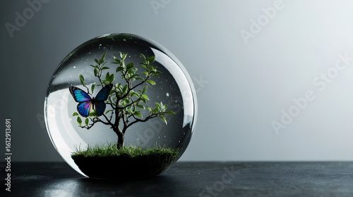 earth in a glass bowl
