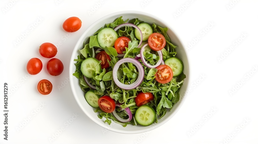 Fresh Green Salad Bowl on Transparent Background Fresh Green Salad Bowl on Transparent Background