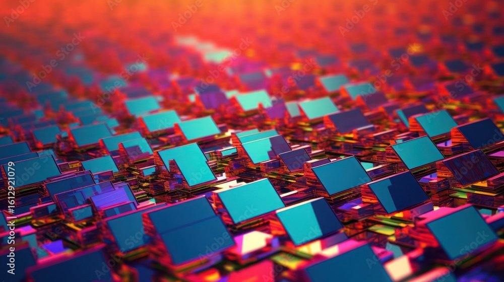 Fototapeta premium close-up, abstract glass texture, colorful reflections, shimmering, vibrant, iridescent, crystalline, prismatic, kaleidoscopic, digital art, intricate patterns, mesmerizing, hypnotic, ethereal, dreaml
