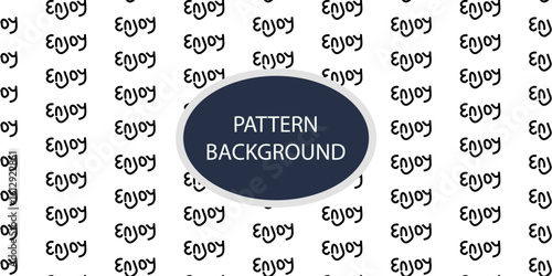 Black hand drawing love, enjpy, sleep word pattern background. lineart best pattern design