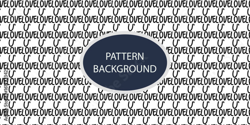 Black hand drawing love, enjpy, sleep word pattern background. lineart best pattern design
