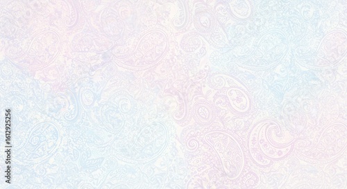 Dreamy paisley cascade in lavender and cerulean